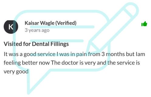 Untitled reviews of satisfied patients on our dental care